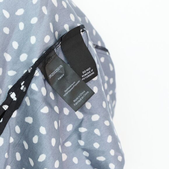 JASON WU Polka Dot Printed Shirt Size 8 Black Button-Up Long Sleeve EUC B36 - Picture 6 of 6